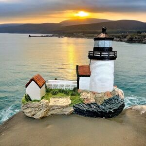 1995 Light Harbour BRANT POINT MA Lighthouse Signed Bill Younger #2296 of 9500